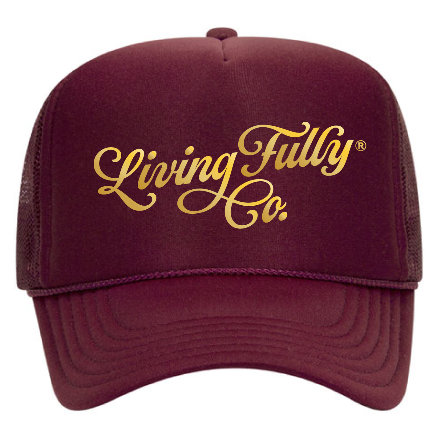 Living Fully Co. Hat in Maroon