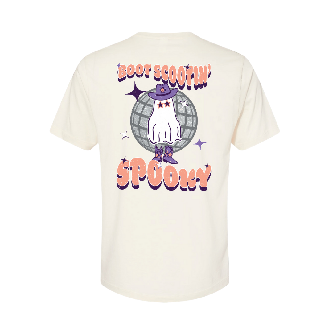Boot Scootin’ Spooky Tee in Vintage White
