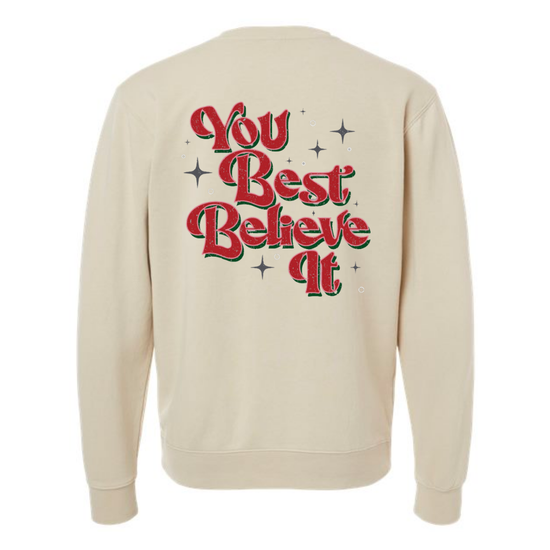 RESTOCK Classic Santa Sweatshirt in Pigment Ivory