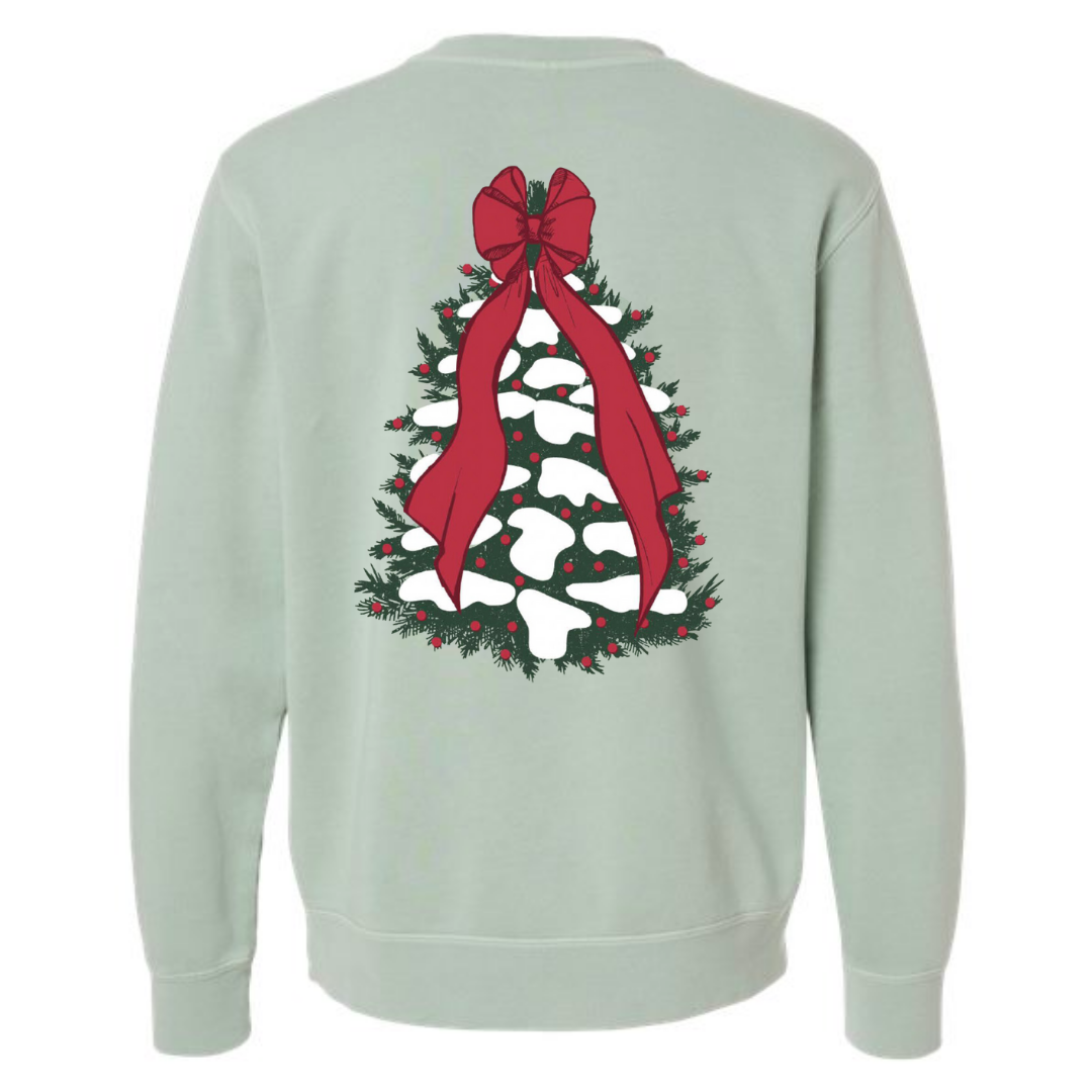 RESTOCK Holiday Tree Sweatshirt in Pigment Sage