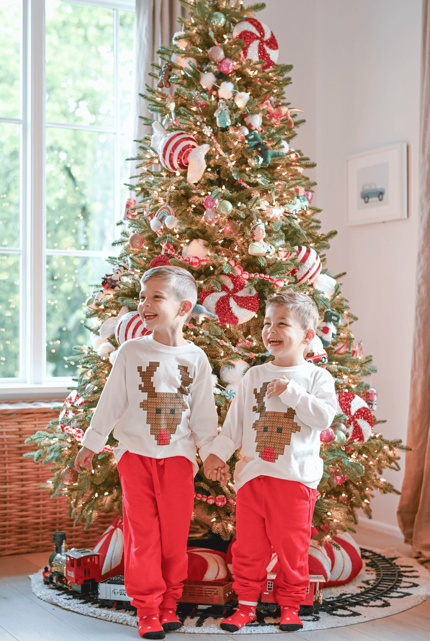 Kid's Reindeer Lego Tee in White