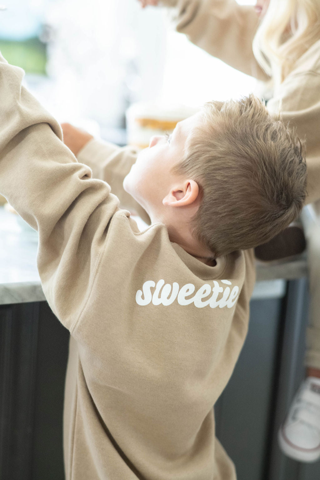 Kid’s Sweetie Pie Sweatshirt in Toasted Almond