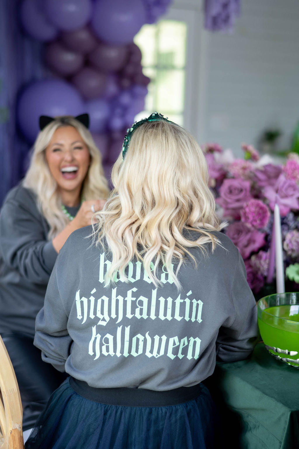Highfalutin Cat Sweatshirt in Slate
