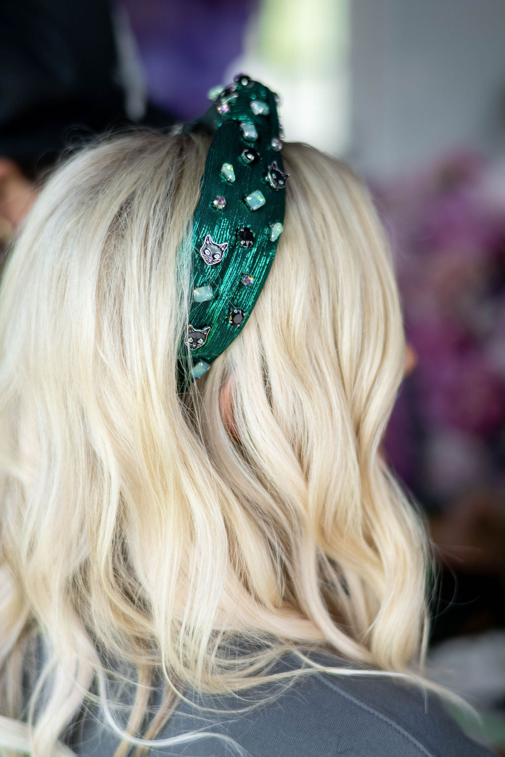 Highfalutin Cat Headband in Emerald
