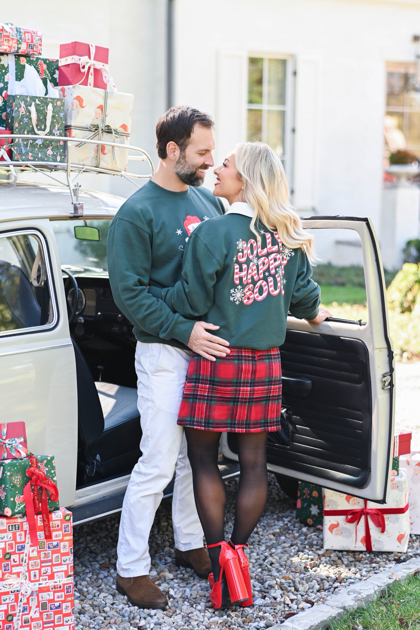Jolly Snowman Sweatshirt in Pine
