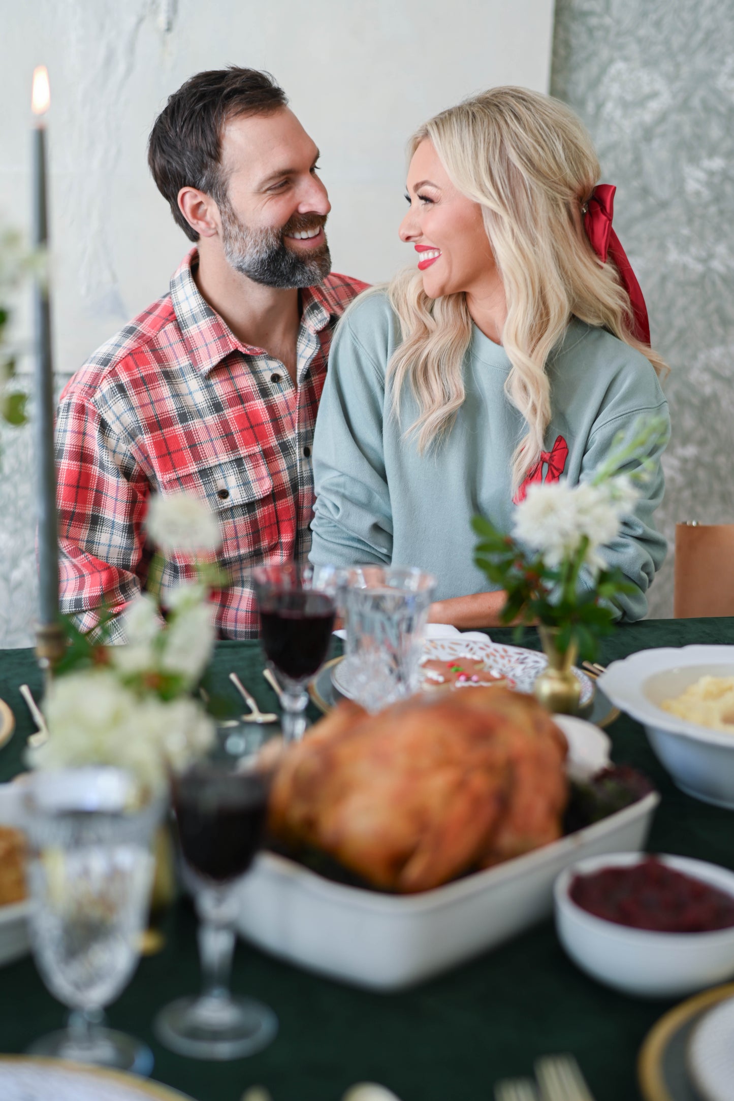 Holiday Tree Sweatshirt in Dusty Sage
