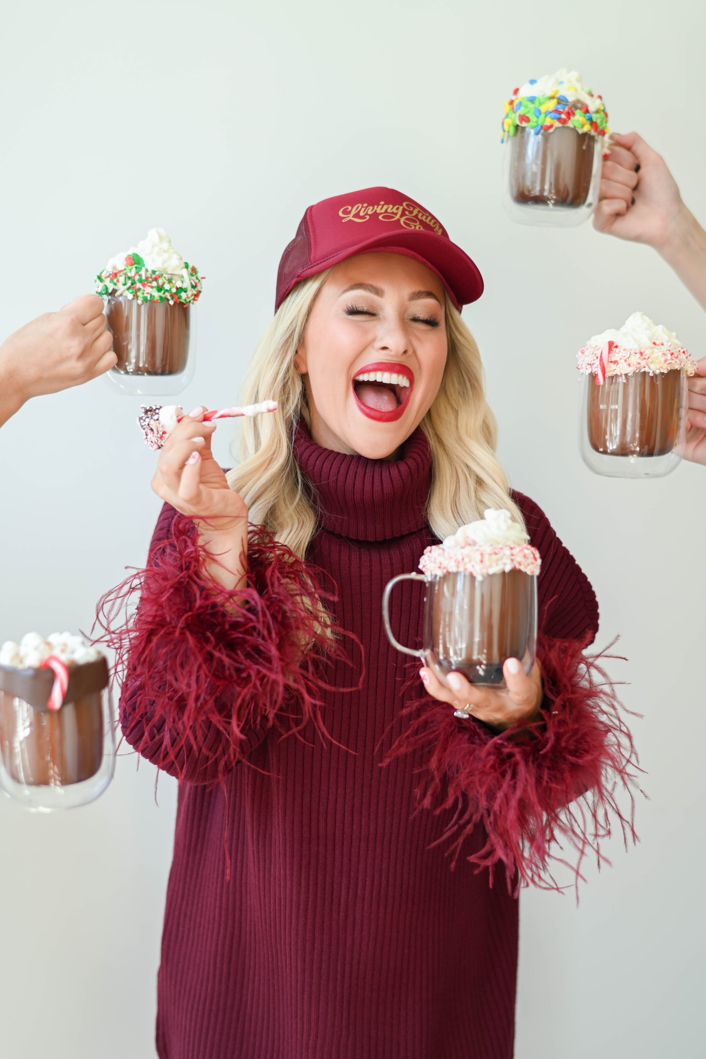 Living Fully Co. Hat in Maroon