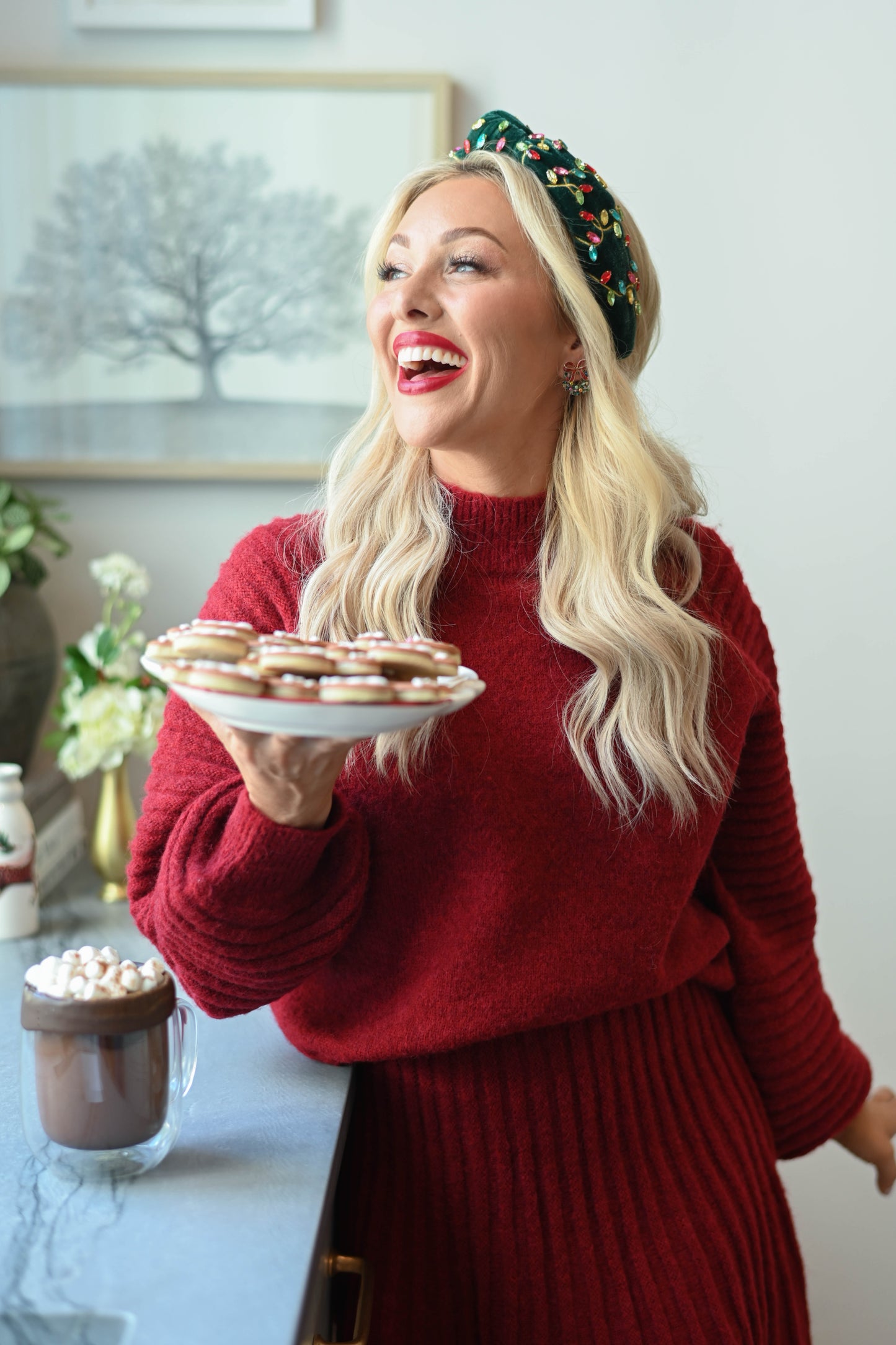 Christmas Lights Headband in Evergreen