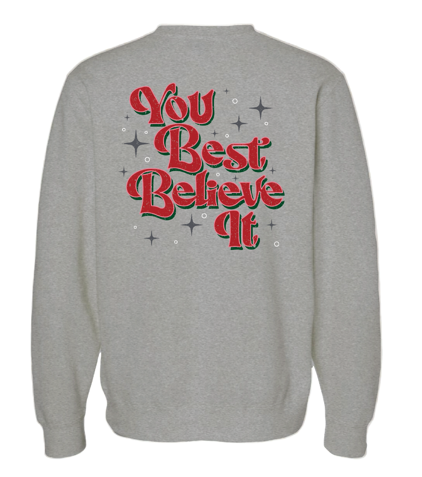 Classic Santa Sweatshirt in Heather Grey