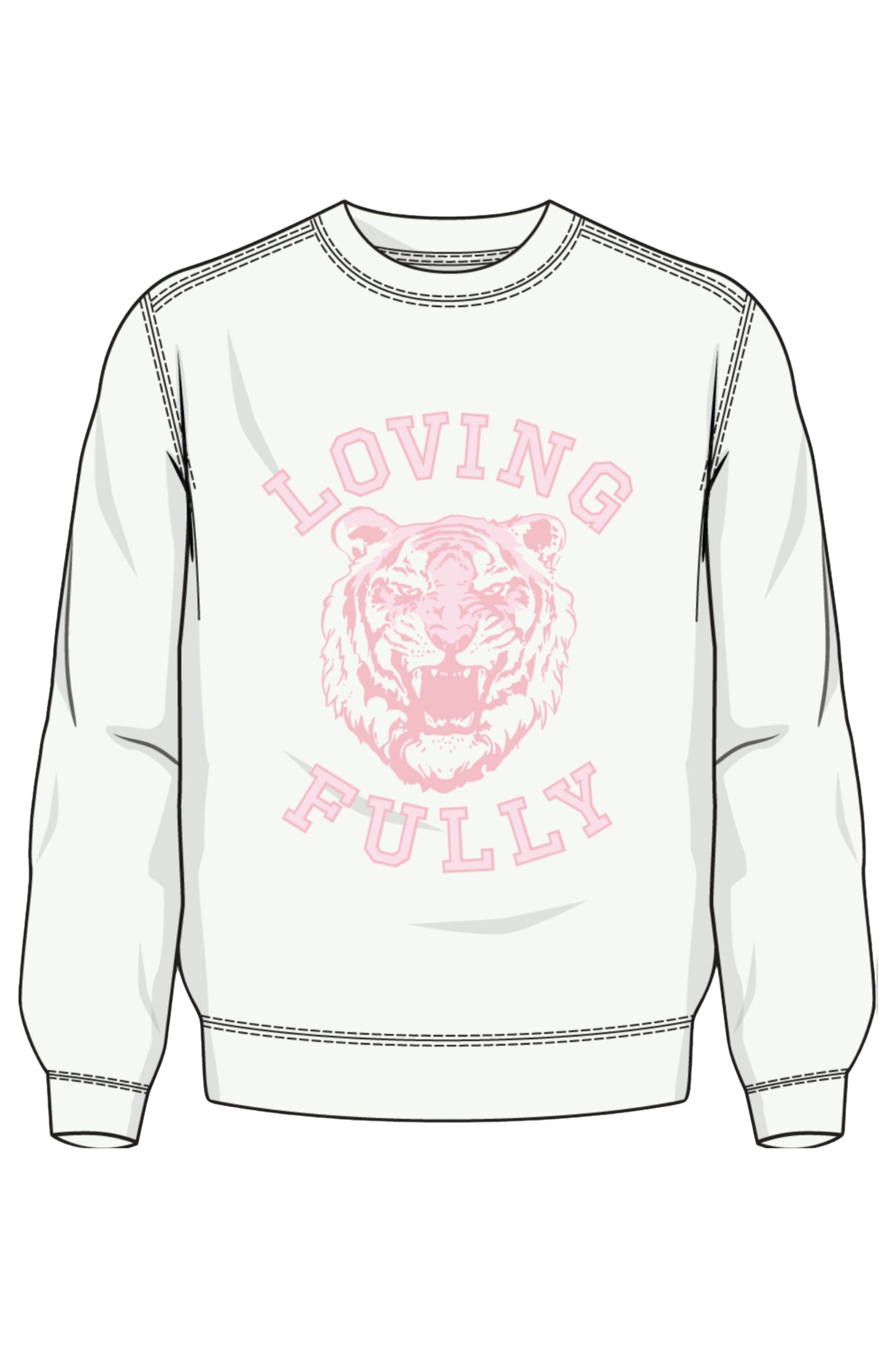 Loving Fully Sweatshirt in Bright White