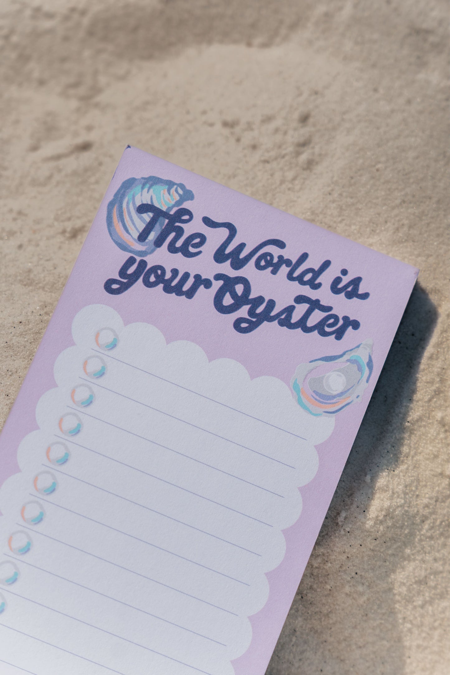 the world is your oyster notepad