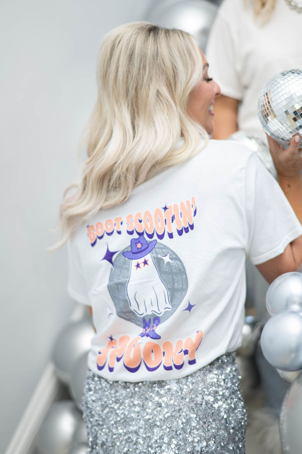 Boot Scootin’ Spooky Tee in Vintage White