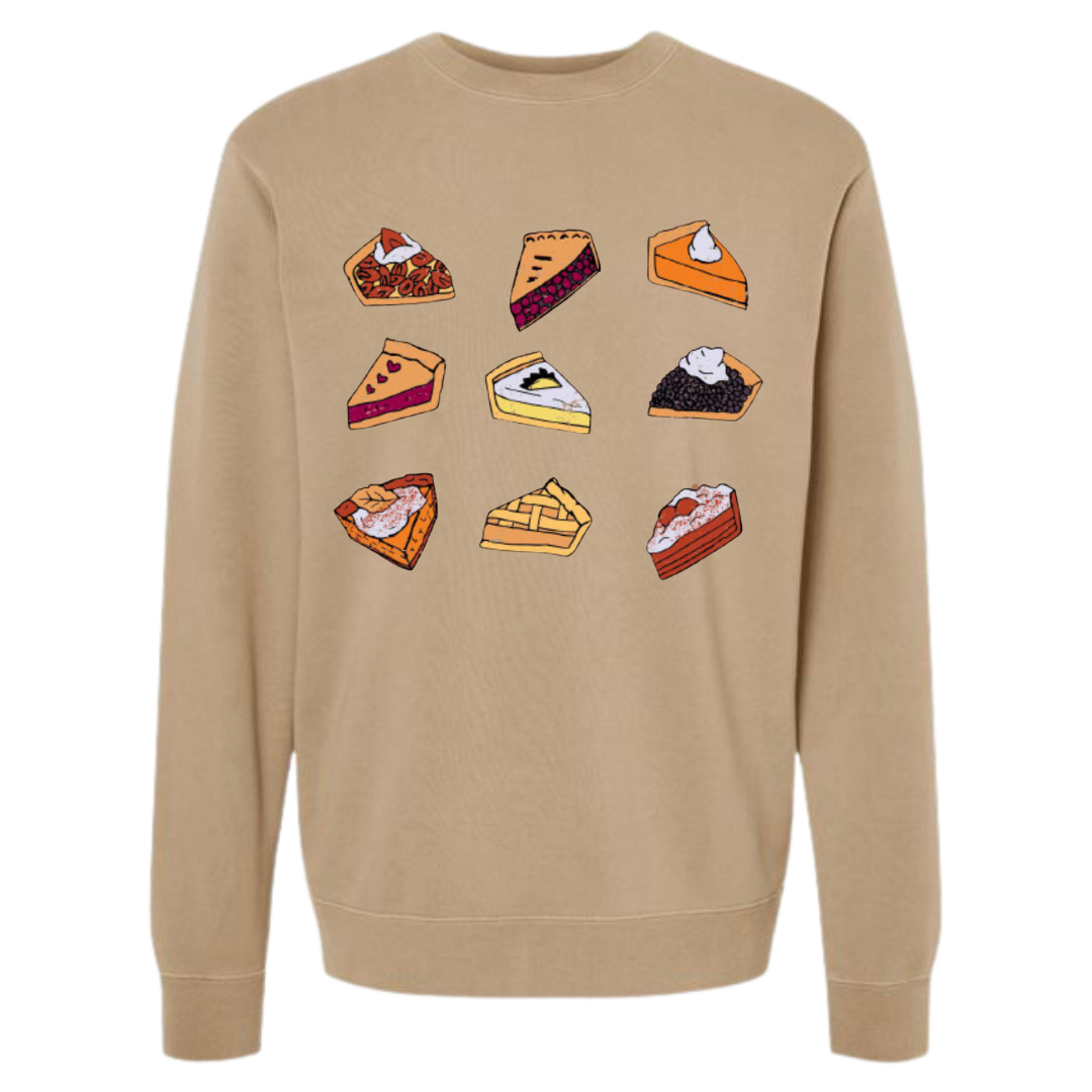 RESTOCK of Pie ‘Til I Die Sweatshirt in Sandstone