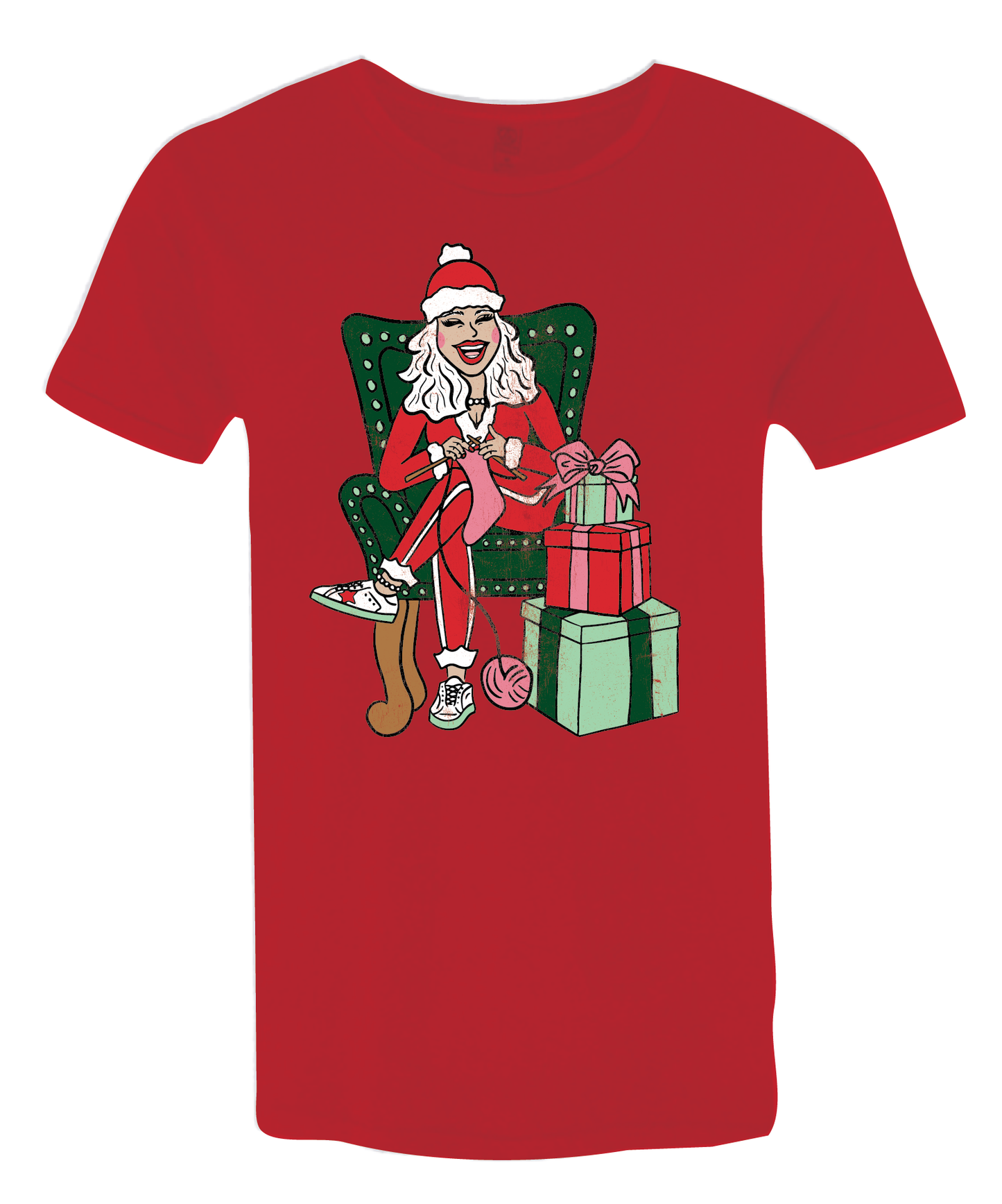 Mrs. Claus Tee in Ruby Red