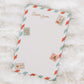Letter to Santa with vintage design on a white fluffy surface